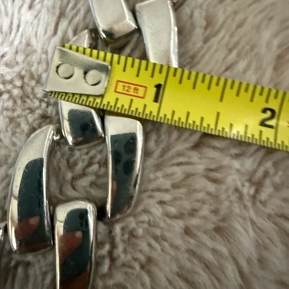 VTG Napier Wide Chain Link Necklace Large Statement Silver Tone Chunky Choker‎ - Picture 7 of 7